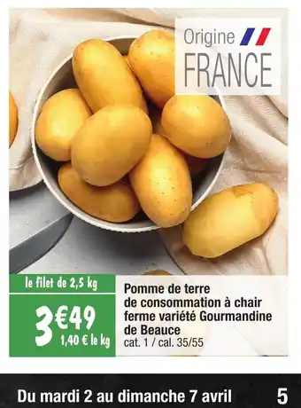 Migros Pomme de terre de consommation à chair ferme variété Gourmandine de Beauce offre