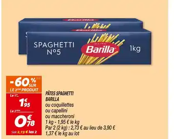 Netto BARILLA PÂTES SPAGHETTI offre