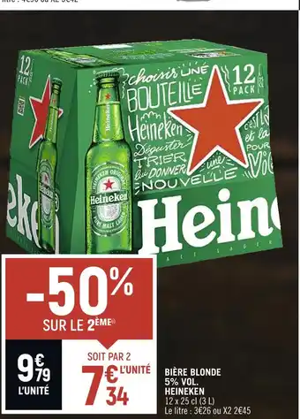Petit Casino HEINEKEN BIÈRE BLONDE 5% VOL offre