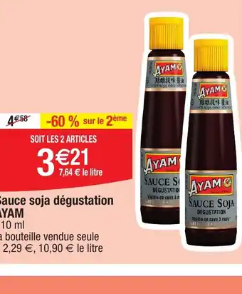 Migros Sauce soja dégustation AYAM offre