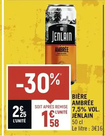 Spar JENLAIN BIÈRE AMBRÉE 7,5% VOL offre
