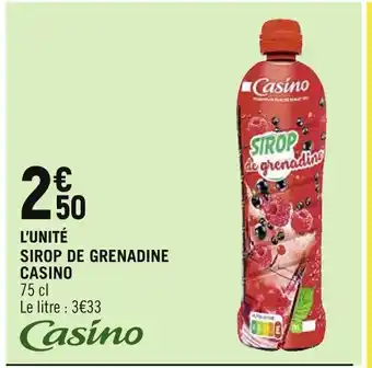 Spar CASINO SIROP DE GRENADINE offre