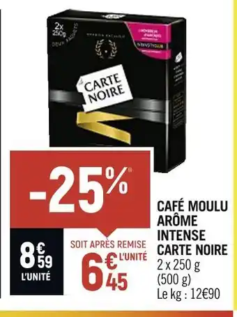 Spar CARTE NOIRE CAFÉ MOULU ARÔME INTENSE offre