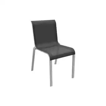 Bricomarché Lot de 2 Chaises de jardin empilables Cauro Alu - TPEP - blanc/graphite offre