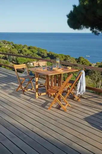 Carrefour HYBA Set table et 4 chaises balcon Bali offre