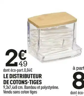 Centrakor Le distributeur de cotons-tiges offre