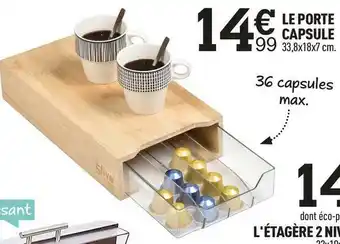 Centrakor Le porte capsule offre