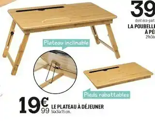 Centrakor Le plateau à déjeuner offre