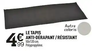 Centrakor Le tapis anti-dérapant / résistant offre