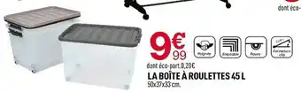 Centrakor La boîte à roulettes 45 l offre