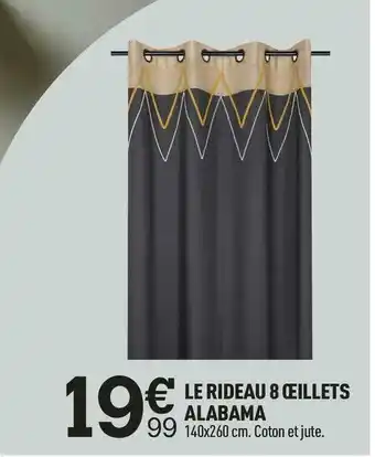 Le rideau 8 œillets alabama