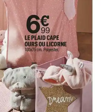Le plaid cape ours ou licorne