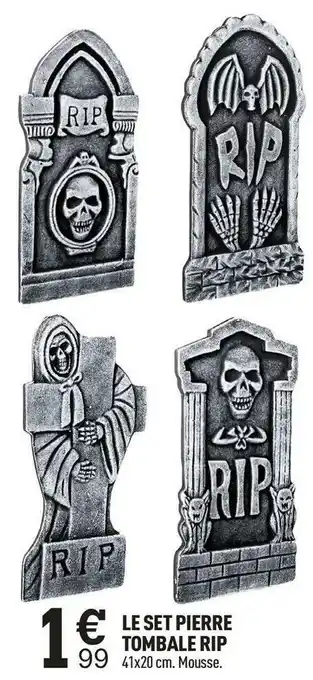 Le set pierre tombale rip