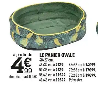 Centrakor Le panier ovale offre