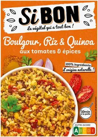 Match Si bon boulgour, riz et quinoa aux tomates et épices offre