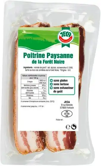 Match Jeca poitrine paysanne de la forêt noire offre