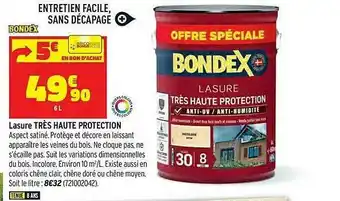 Bricorama Lasure Très Haute Protection Bondex offre
