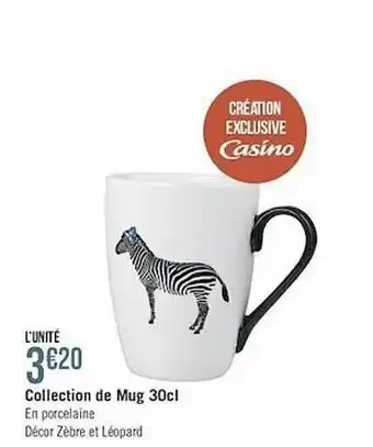 Casino Supermarchés Collection De Mug 30cl offre