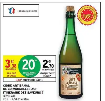 Intermarché Cidre Artisanal De Cornouailles Aop Itinéraire Des Saveurs offre