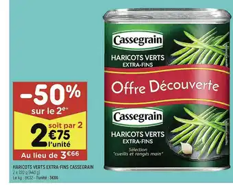 Haricots Verts Extra-fins Cassegrain