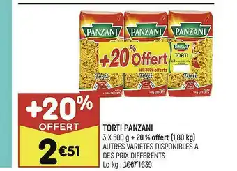 Leader Price Torti Panzani offre