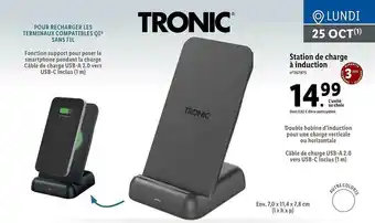 Lidl Station De Charge à Induction Tronic offre