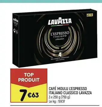 Café Moulu L'espresso Italiano Classico Lavazza