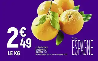 Spar Clémentine offre
