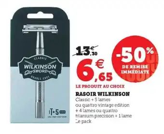 Super U Rasoir wilkinson offre