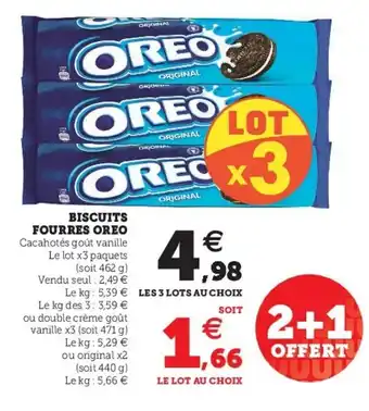 Super U Biscuits fourres oreo offre