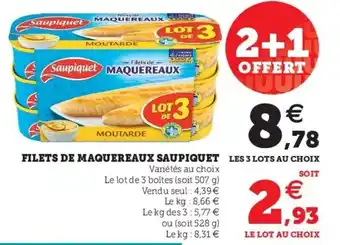 Super U Filets de maquereaux saupiquet offre