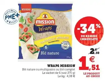 Super U Wraps mission offre