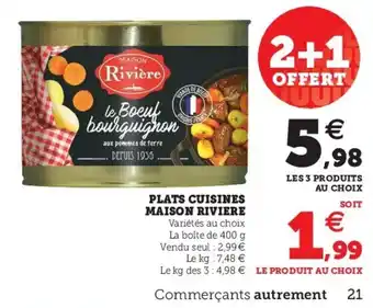 Super U Plats cuisines maison riviere offre