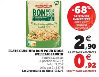 Super U Plats cuisines bom pour nous william saurin offre
