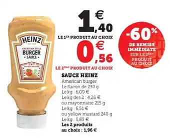 Super U Sauce heine offre