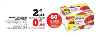 Super U Yaourt onctueux la laitiere offre