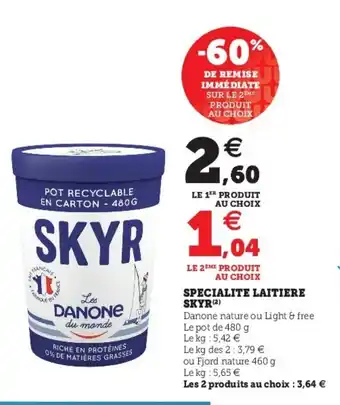 Super U Specialite laitiere skyr offre