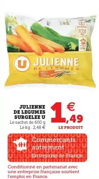 Super U Julienne de legumes surgelee u offre