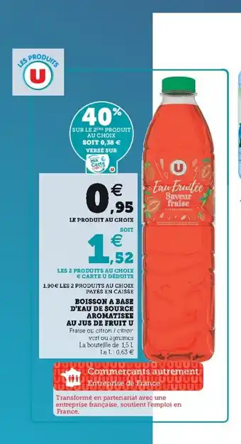 Super U Boisson a base d'eau de source offre