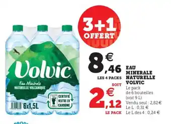 Super U Eua minerale naturelle volvic offre