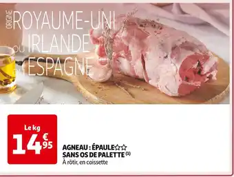 Auchan Supermarché AGNEAU : ÉPAULE SANS OS DE PALETTE offre