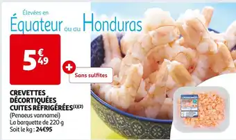 Auchan Supermarché CREVETTES DÉCORTIQUÉES CUITES RÉFRIGÉRÉES offre