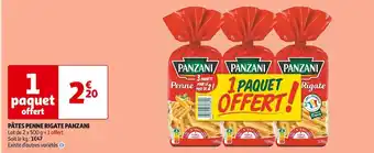 Auchan Supermarché PANZANI PÂTES PENNE RIGATE offre