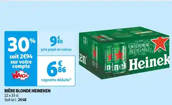 Auchan Supermarché BIÈRE BLONDE HEINEKEN offre
