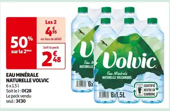 Auchan Supermarché VOLVIC EAU MINÉRALE NATURELLE offre