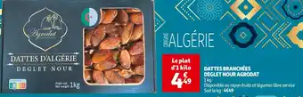 Auchan Supermarché DEGLET NOUR AGRODAT DATTES BRANCHÉES offre