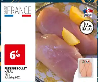 Auchan Supermarché FILETS DE POULET HALAL offre