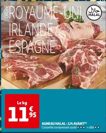 Auchan Supermarché AGNEAU HALAL : 1/4 AVANT offre