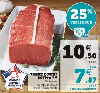 Super U Viande bovine roti offre