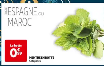 Auchan Supermarché MENTHE EN BOTTE offre